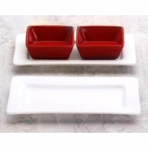 World Tableware, Rectangle Plate, 7 1/2" x 4 1/4", Slate, Ultra Bright White