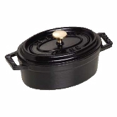 Zwilling, Oval Cocotte, 1 qt, Cast Iron, Black