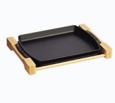 Zwilling, Staub Serving Dish, 15" x 9", w/ Wooden Board, Black Matte, Rectangular