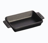 Zwilling, Staub Mini Rectangular Roasing Dish, 8 oz, 5 3/4" x 4 1/2", Black Matte, Cast Iron