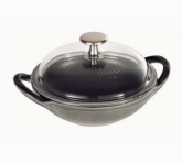 Zwilling, Staub Baby Wok, 1/2 qt, Black Matte, Cast Iron